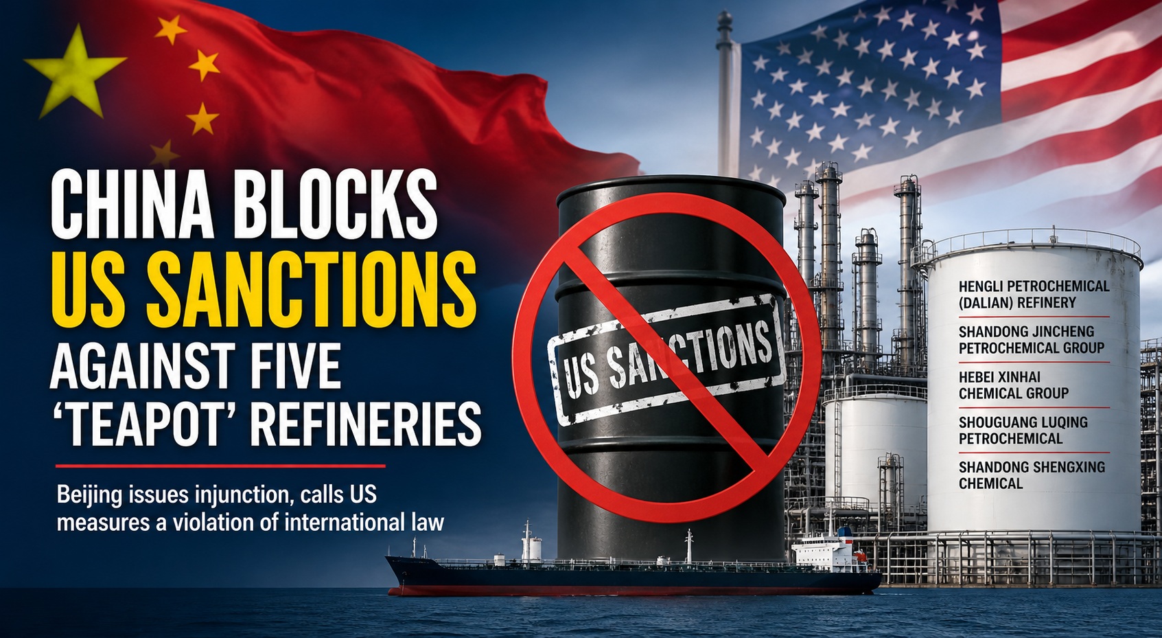China Moves to Nullify U.S. Sanctions on ‘Teapot’ Refineries Amid Escalating Energy Disputes