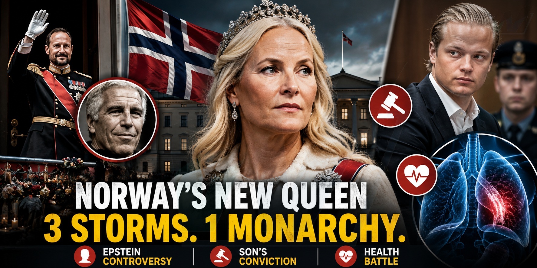 Norway’s New Queen Faces 3 Storms: Epstein, Son’s Conviction and a Lung Transplant