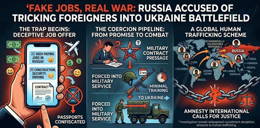 Fake Jobs, Real War: Russia Accused of Tricking Foreigners into Ukraine Battlefield