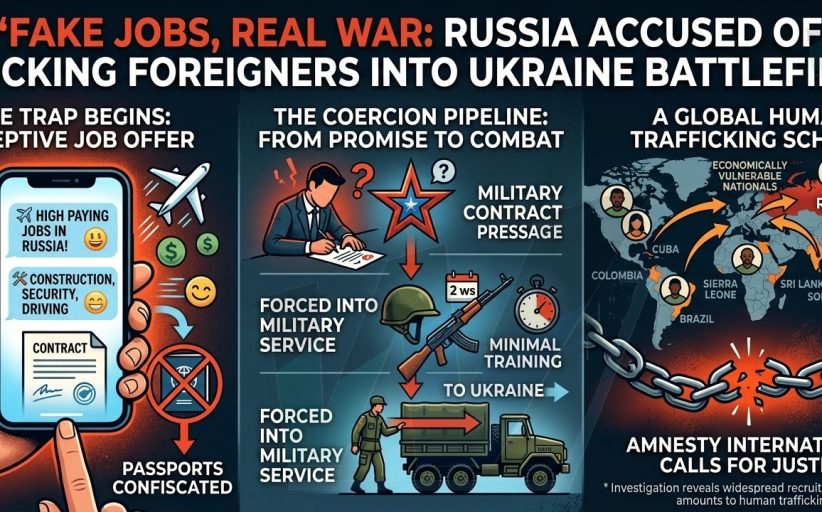 Fake Jobs, Real War: Russia Accused of Tricking Foreigners into Ukraine Battlefield