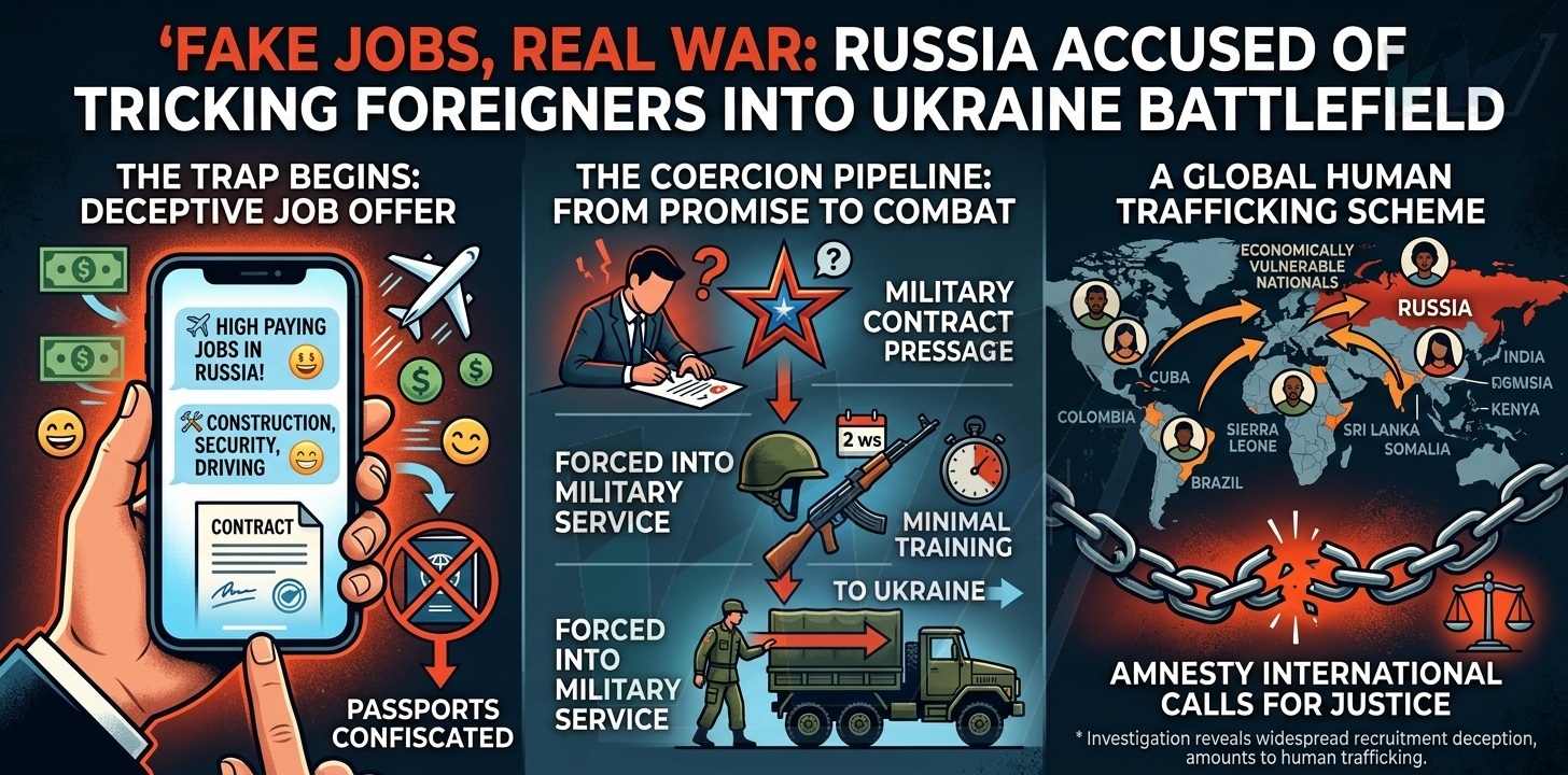 Fake Jobs, Real War: Russia Accused of Tricking Foreigners into Ukraine Battlefield