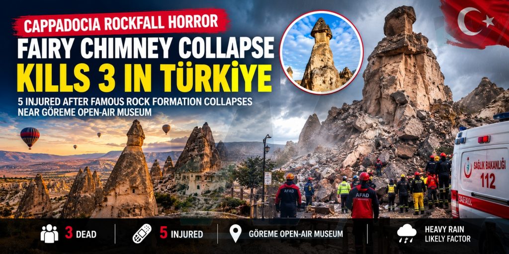 Cappadocia Rockfall Horror: Deadly Fairy Chimney Collapse Raises Questions Over Tourist Safety in Türkiye