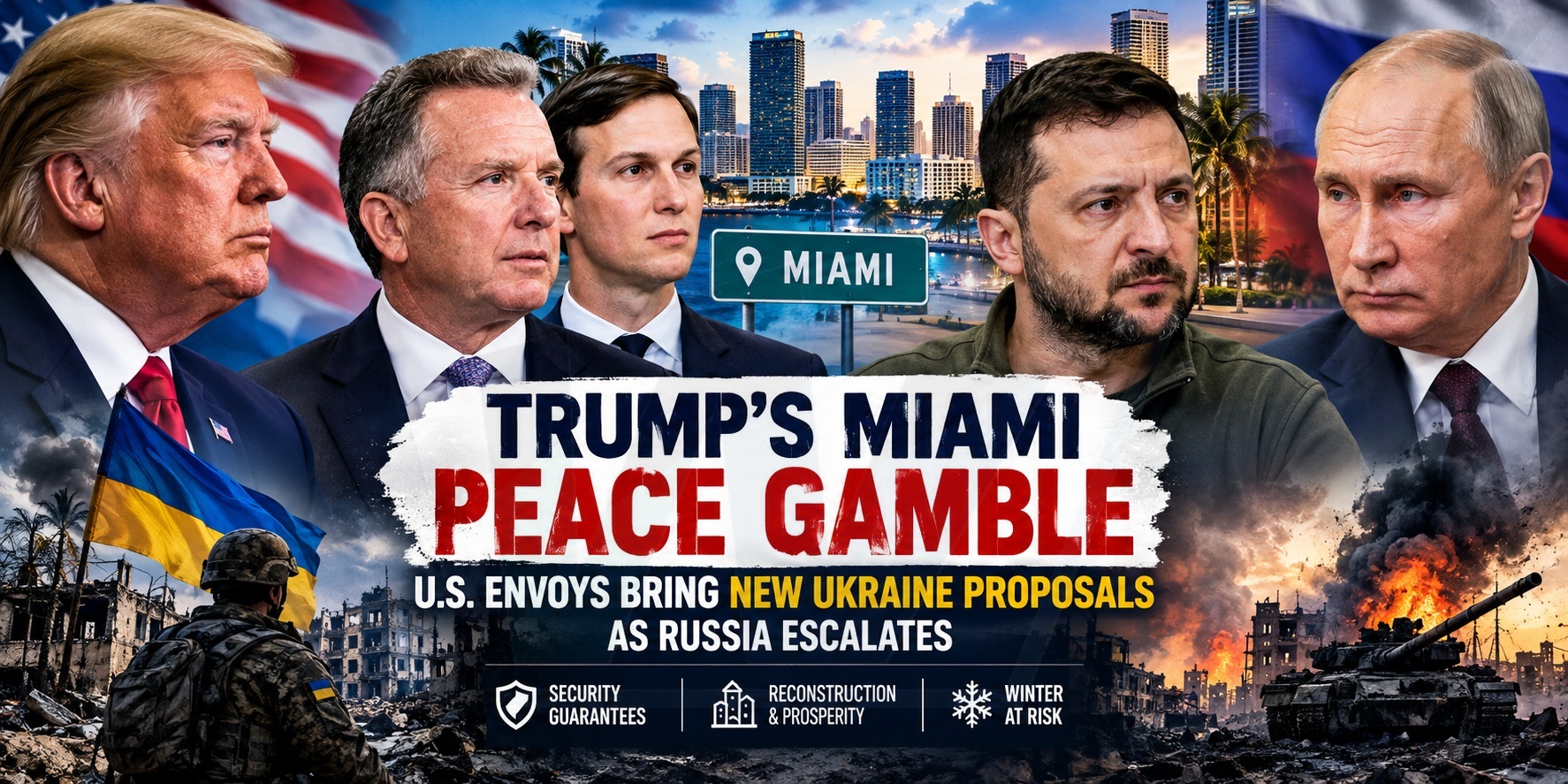 Trump’s Miami Peace Gamble: U.S. Envoys Bring New Ukraine Proposals as Russia Escalates
